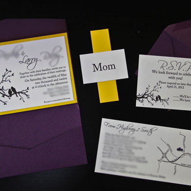 Handmade Wedding Invitations When a Facebook fan told us that she designed