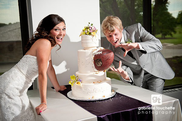 football wedding cake 