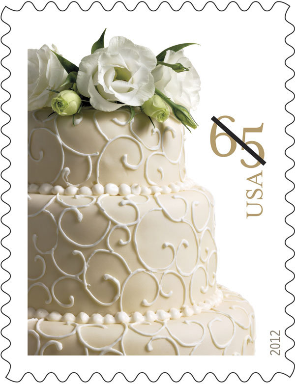 usps wedding cake stamp