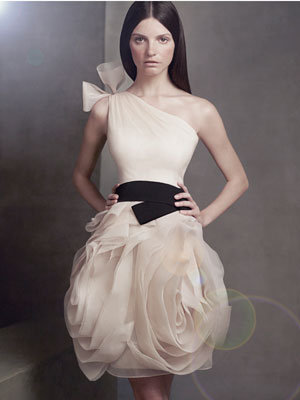 A short black and white Vera Wang do you think a short wedding dress is 
