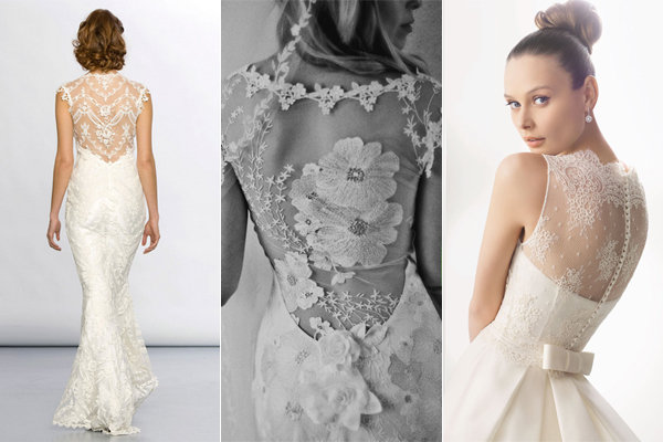 lace back wedding dresses