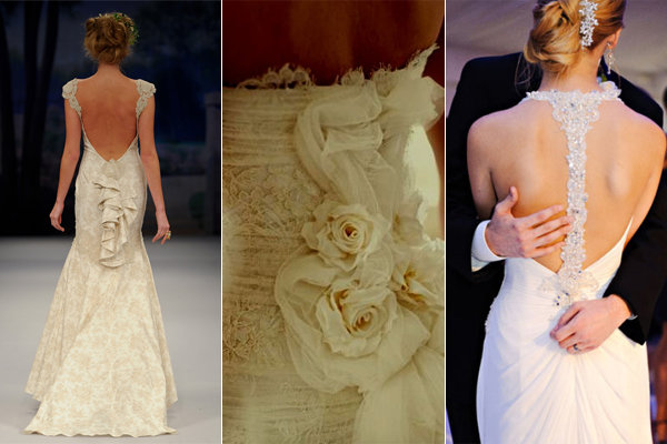 embellished wedding dress backs