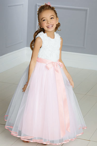 pastel colour flower girl dresses