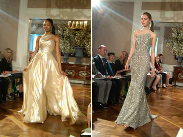 romona keveza metallic wedding gowns