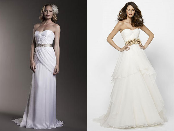 peplum wedding dresses 