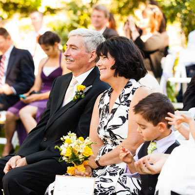 parents at wedding ceremony