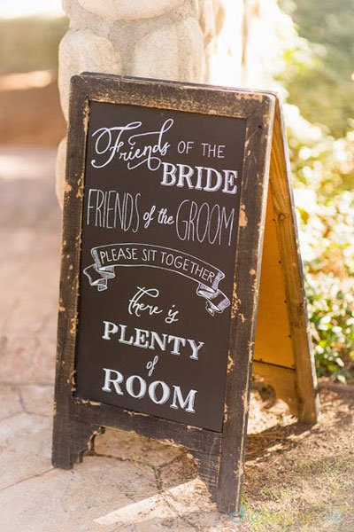 wedding ceremony seating sign