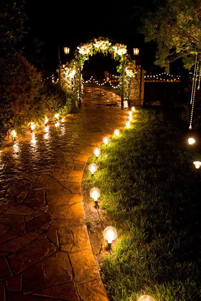 wedding walkway lights