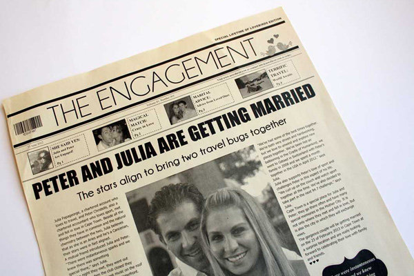 newsfavor wedding engagement announcement