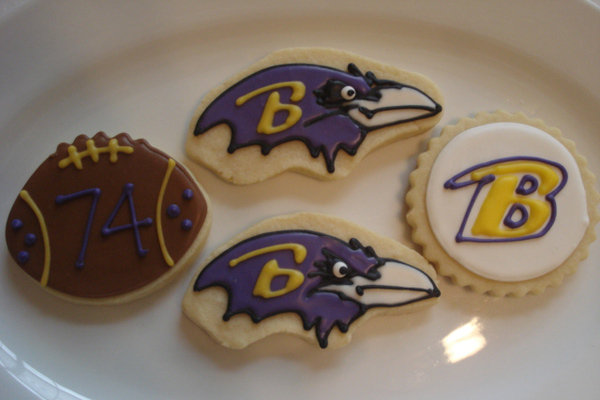 Ravens sports cookies