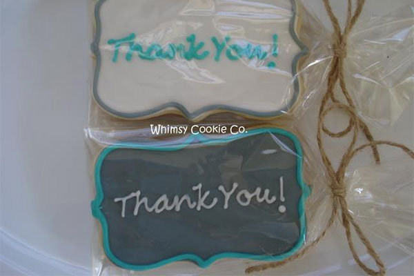 whimsy cookie co thank you cookies