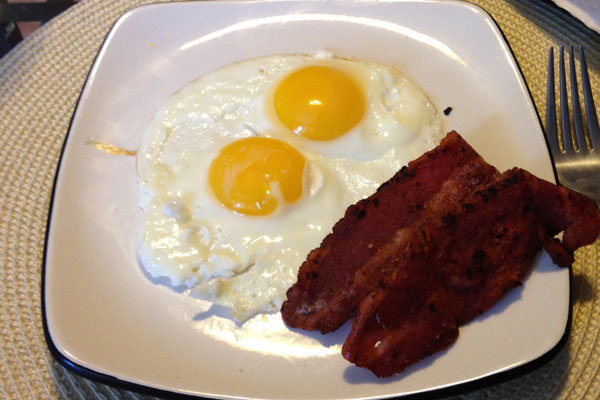 eggs and turkey bacon