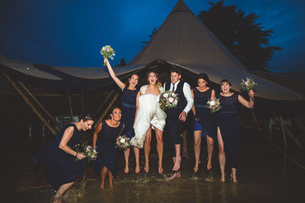 bridal party in the flood