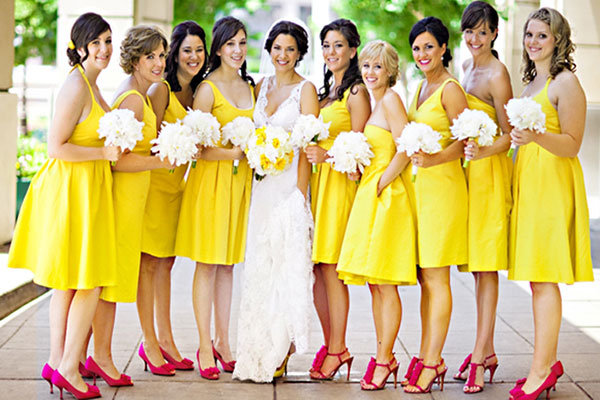 Bright and beautiful hues 3-bridesmaid dresses