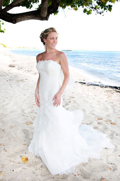 bride on the beach 