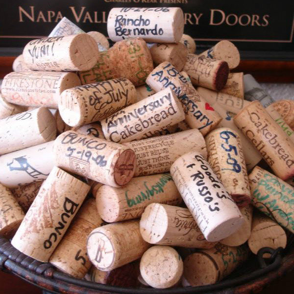 wine cork guest book unique