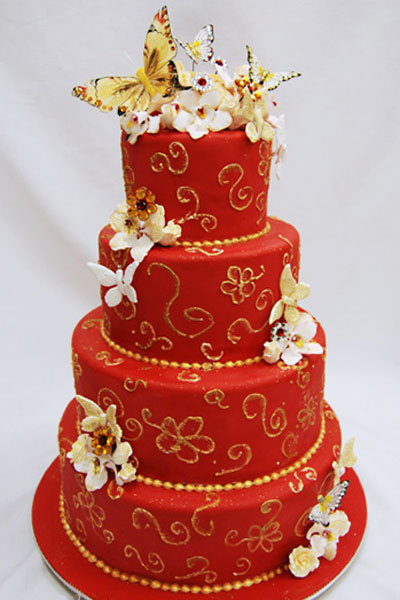 Beautiful Red Wedding Cakes