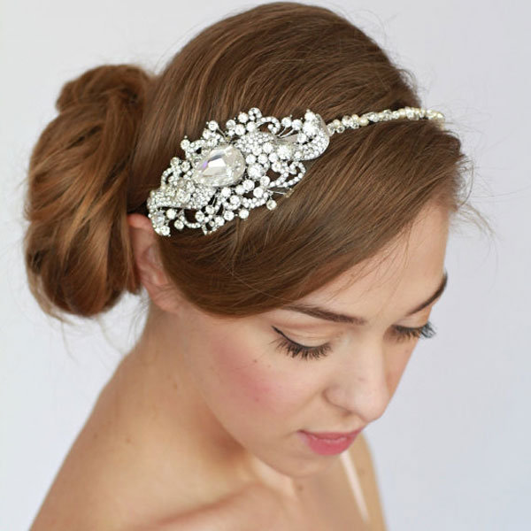 Pearl crystal rhinestone headband by Etsy seller LavenderByJurgita