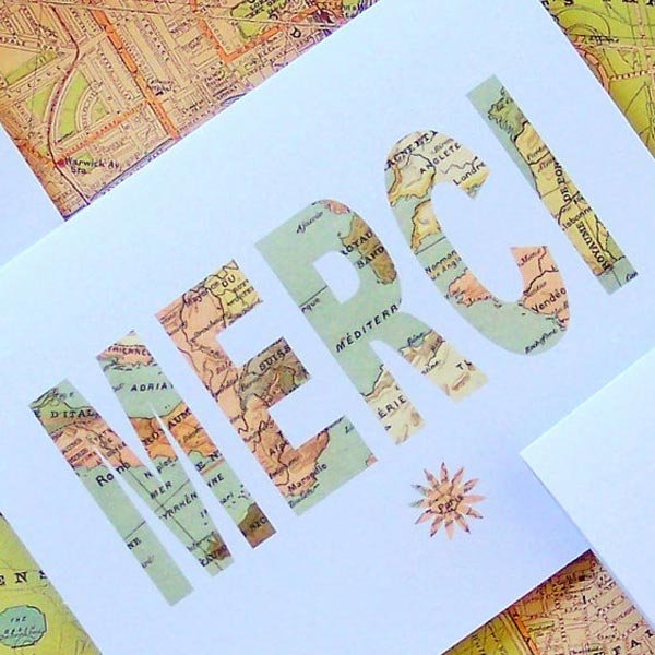 map thank you card 