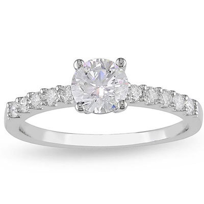 925 Silver Emerald Cut CZ Engagement Wedding Ring Set