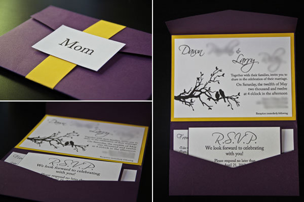 diy wedding invitations Materials Premade pocket fold cards 