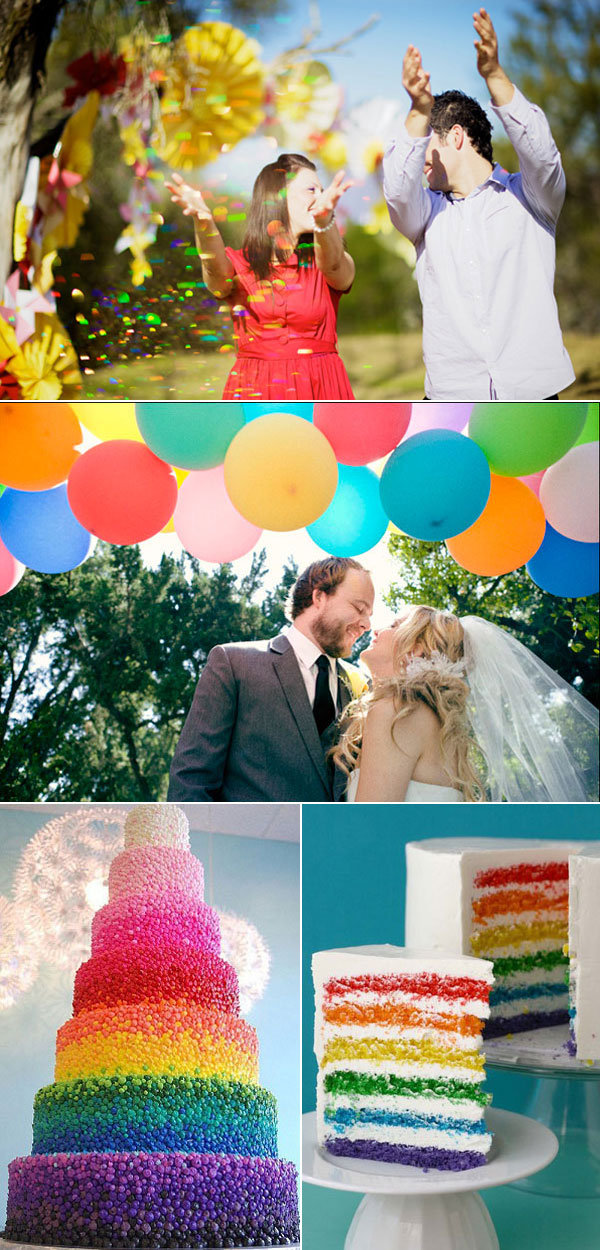 rainbow wedding ideas