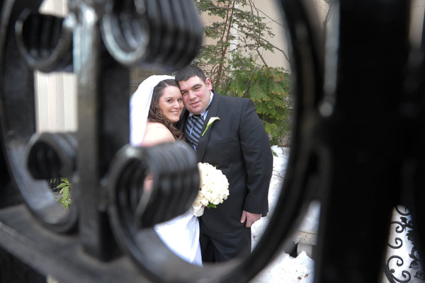 winter wedding See the snow in the background