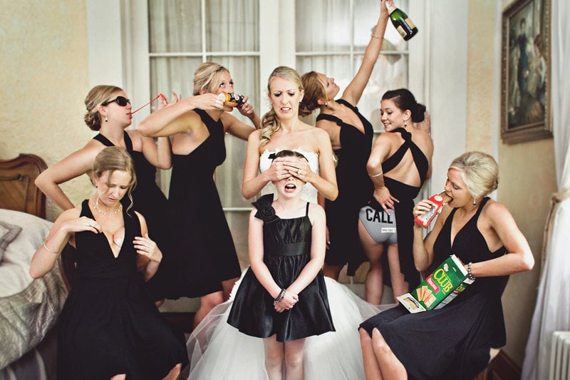 fun wedding party photos