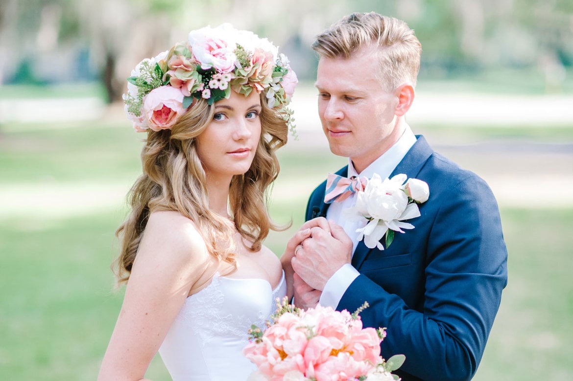 Floral Garland Veil Wedding Bridal Veil for Bridal Shower Bridesmaid Seaside