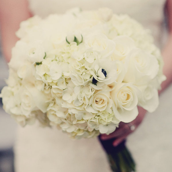 Wedding flowers with roses and hydrangeas