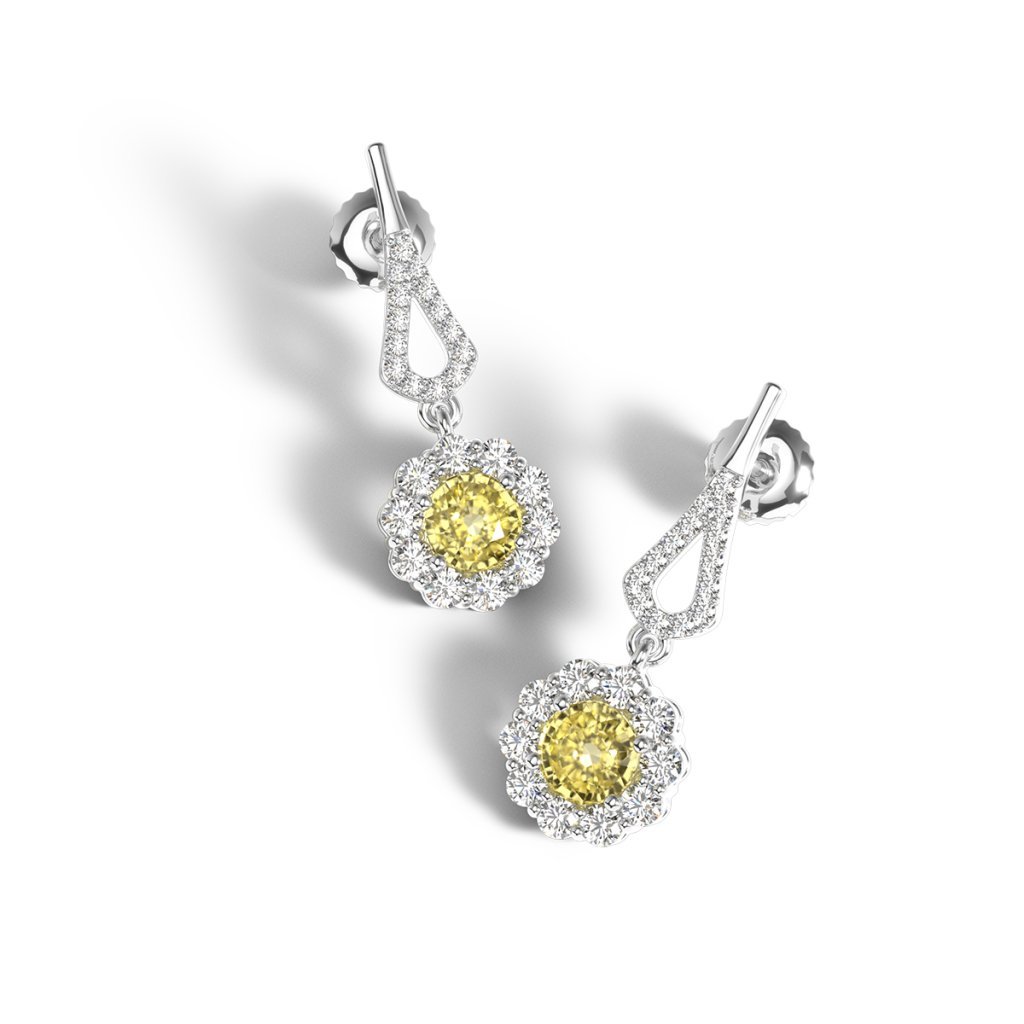 yellow sapphire earring