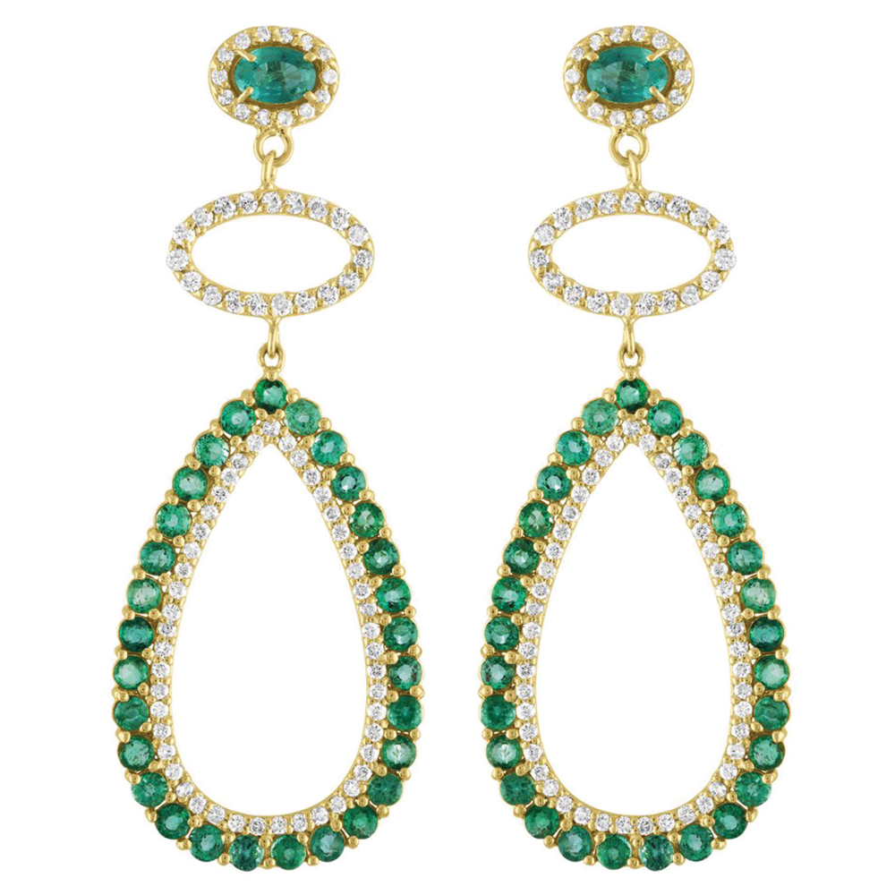 emerald wedding earrings