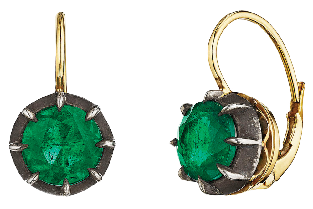 emerald wedding earrings