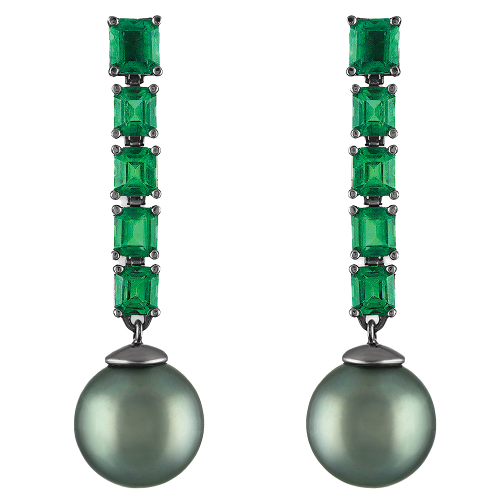 emerald wedding earrings