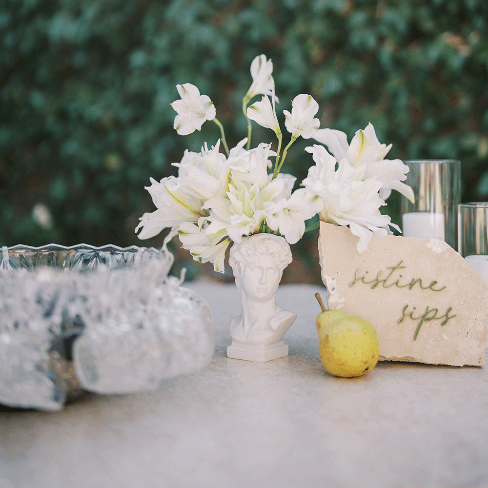pantone cloud dancer wedding inspiration