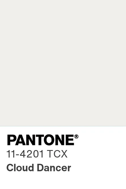 pantone cloud dancer
