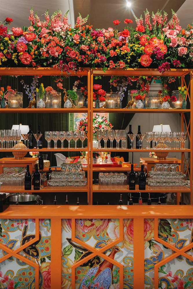orange wedding decor