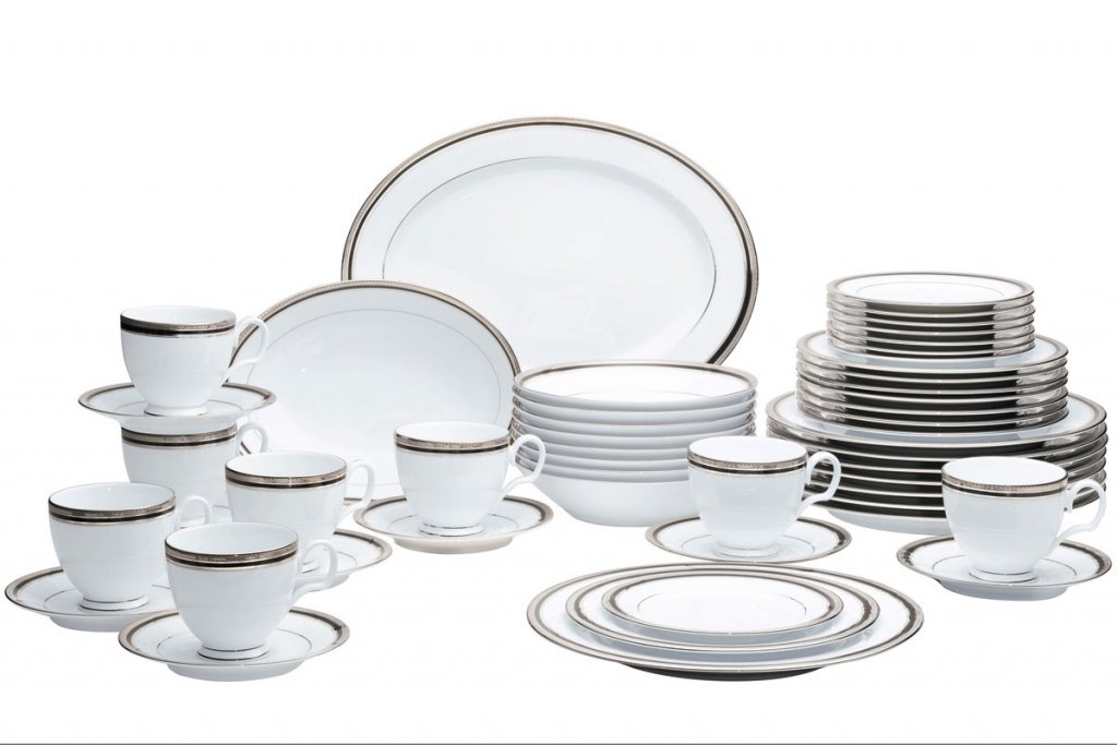 Noritake Austin Platinum 50-Piece Value Set Noritake Austin Platinum 50-Piece Value Set