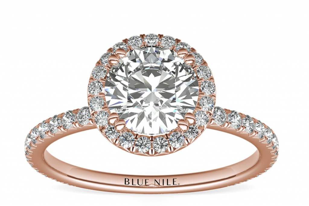 blue nile round engagement ring