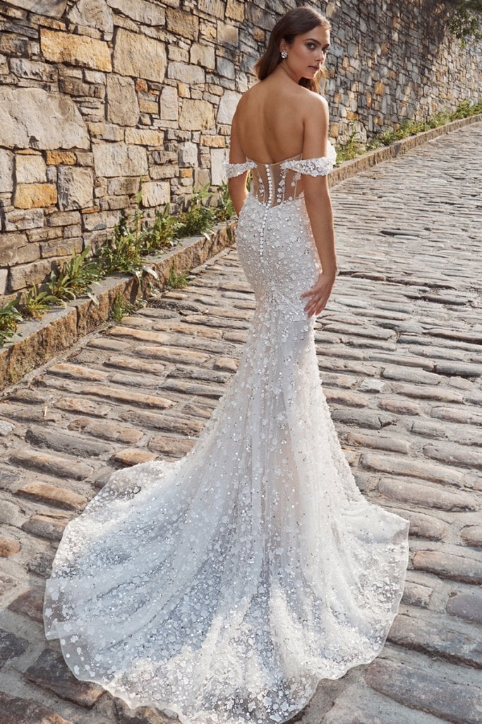 Sheer Illusion Embellished Gown