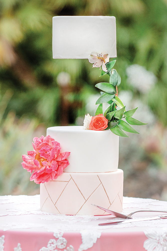 modern wedding cake