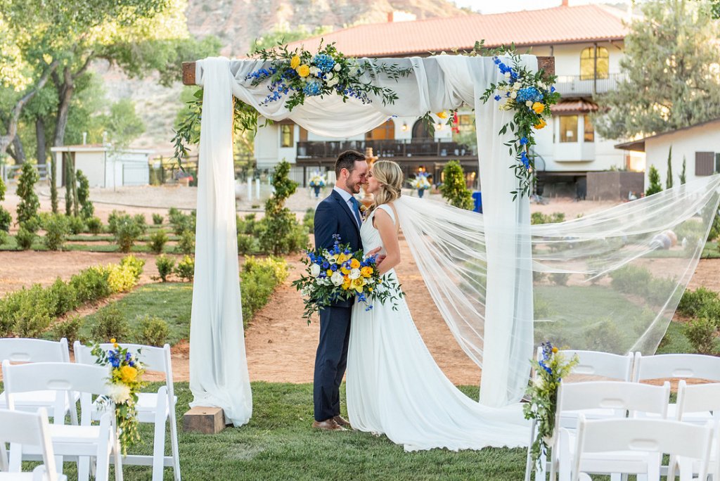 Outdoor wedding ceremony