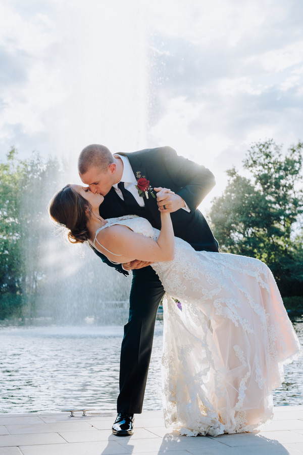 Bride and groom wedding photo