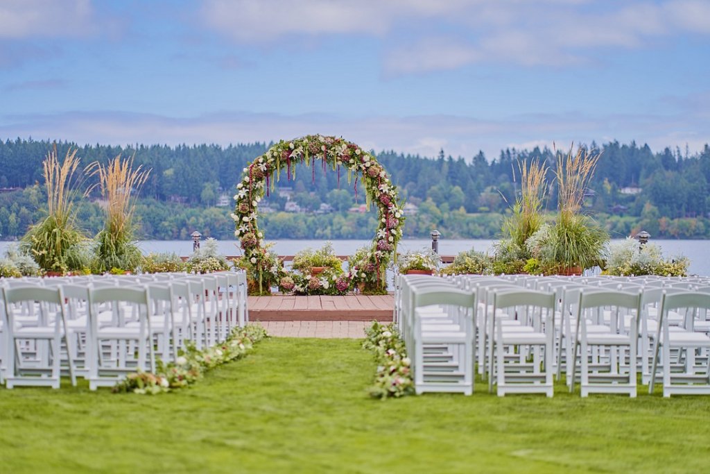 Outdoor wedding ceremony