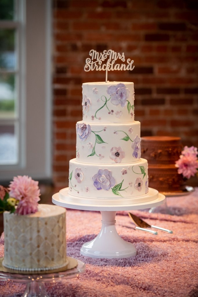 Wedding cake with flower design