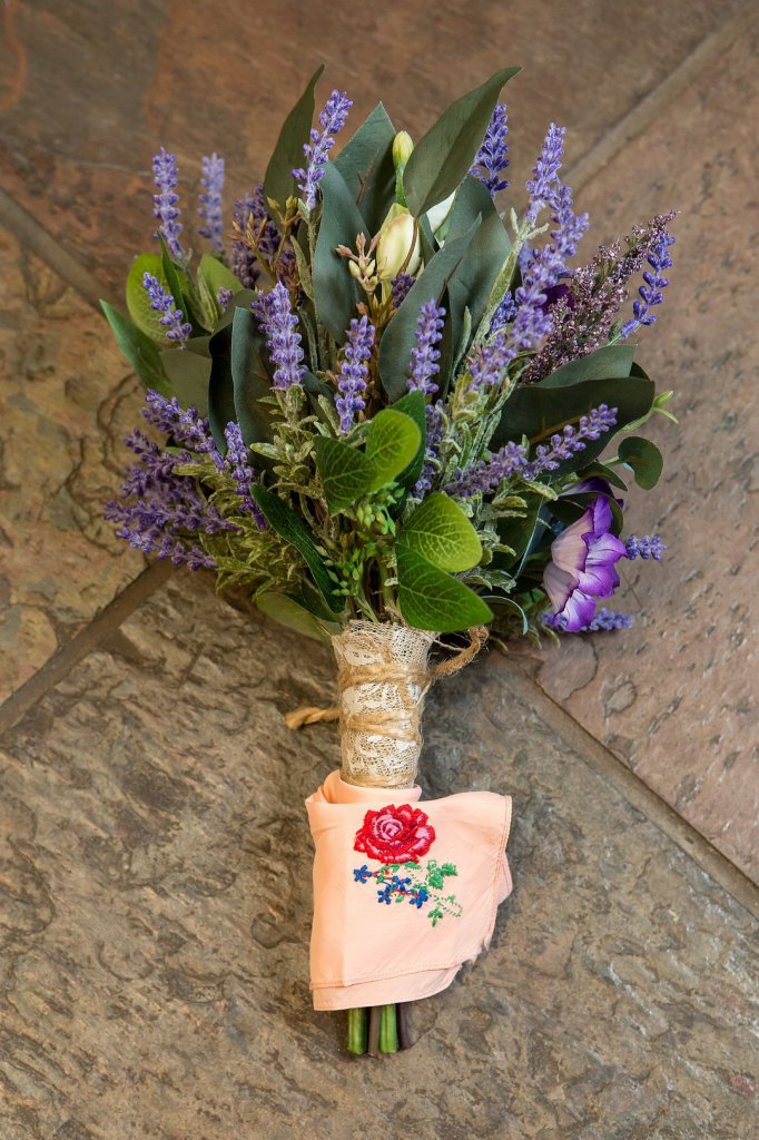 Purple bridal bouquet