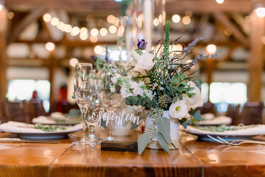 Etched glass wedding table numbers