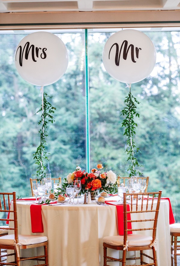 Mr and Mrs Wedding Balloons