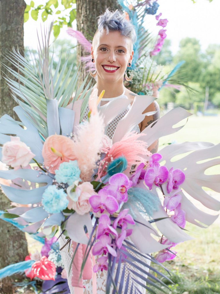 Whimsical bridal bouquet