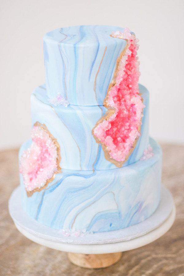 Geode wedding cake